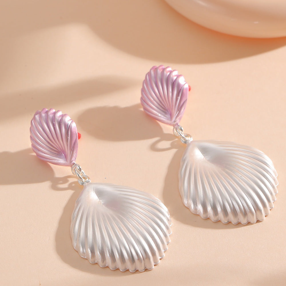 Ladies Hanging Earrings in Elegant Shell Design Calm Wears-https://detail.1688.com/offer/969338032830.html-Calm Wears-Unknown-Calm Wears