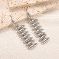 Ladies Hanging Earrings in Modern Spiral Design Calm Wears-https://detail.1688.com/offer/1057822015792.html-Calm Wears-White-Calm Wears