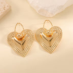 Ladies Heart-Shaped Earrings with Sparkling Zircon Decorations Calm Wears-https://detail.1688.com/offer/1030576132764.html-Calm Wears-Silver-Calm Wears