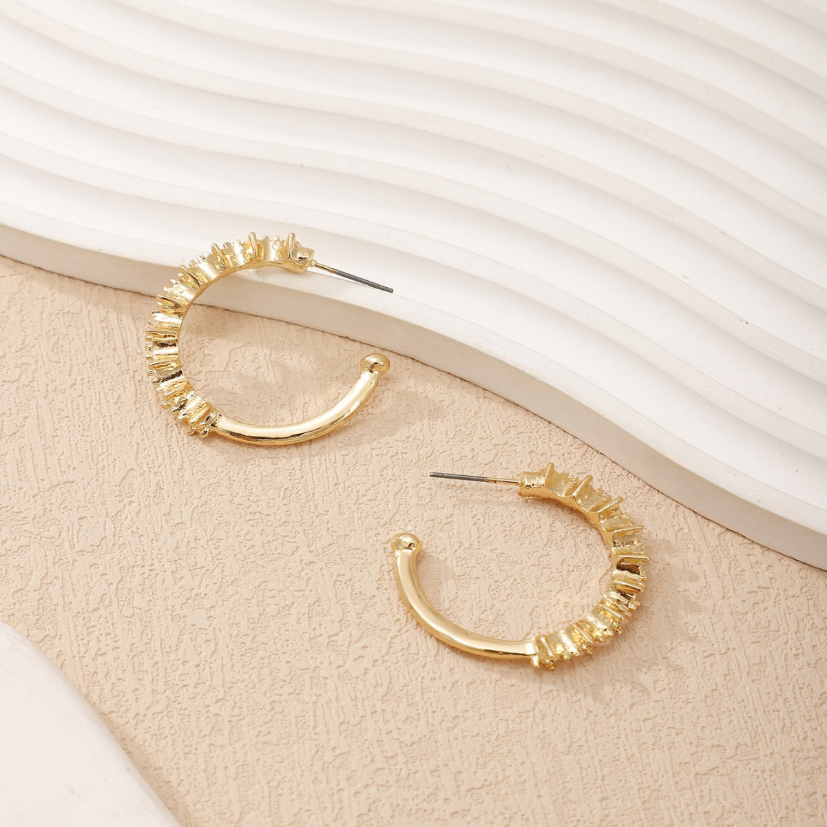 Ladies hoop earrings with intricate structures Calm Wears-https://detail.1688.com/offer/810382474481.html-Calm Wears-Gold yellow-Calm Wears
