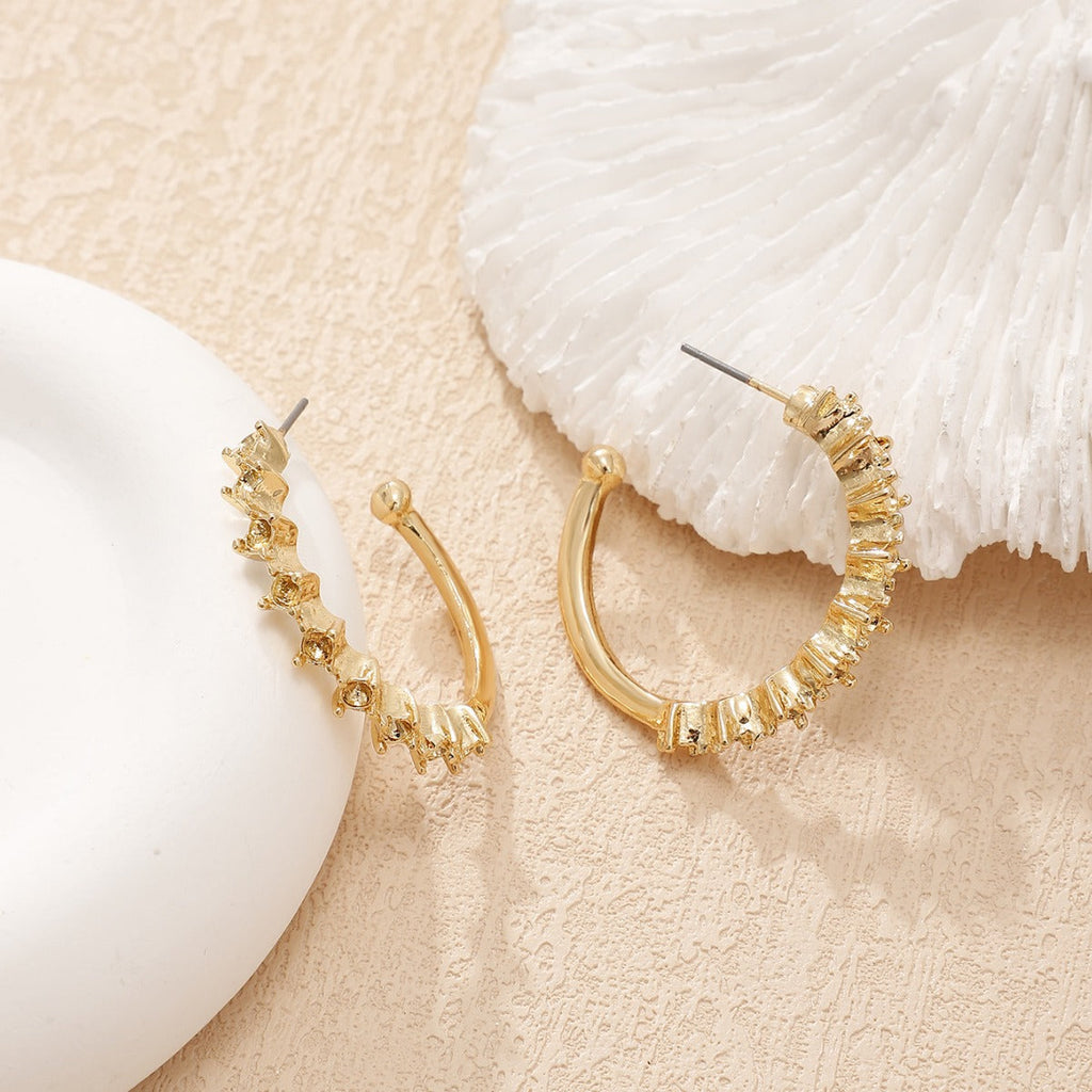 Ladies hoop earrings with intricate structures Calm Wears-https://detail.1688.com/offer/810382474481.html-Calm Wears-Gold yellow-Calm Wears
