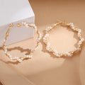 Ladies hoop earrings with luxurious pearl accents and elegant, twisted design Calm Wears-https://detail.1688.com/offer/729279634937.html-Calm Wears-Beige-Calm Wears