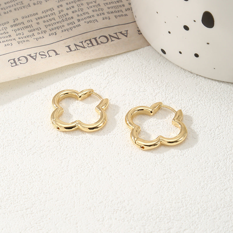 Ladies hoops in unique, sculptural design Calm Wears-https://detail.1688.com/offer/790333473802.html-Calm Wears-Gold-Calm Wears