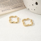 Ladies hoops in unique, sculptural design Calm Wears-https://detail.1688.com/offer/790333473802.html-Calm Wears-Gold-Calm Wears