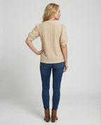 Ladies Lace Embroidery Blouse Top with Puff Sleeves-https://detail.1688.com/offer/910959158930.html-Calm Wears-Cream-S-Calm Wears