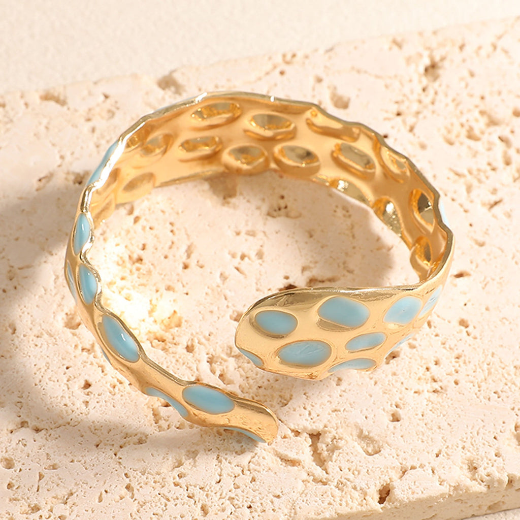 Ladies Open Bangle in Elegant Snake Design Calm Wears-https://detail.1688.com/offer/1046056885092.html-Calm Wears-Light blue-Calm Wears
