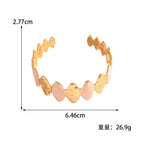 Ladies Open Bangle made of noble metal with elegant motif Calm Wears-https://detail.1688.com/offer/1049046474477.html-Calm Wears-Style 3-Calm Wears