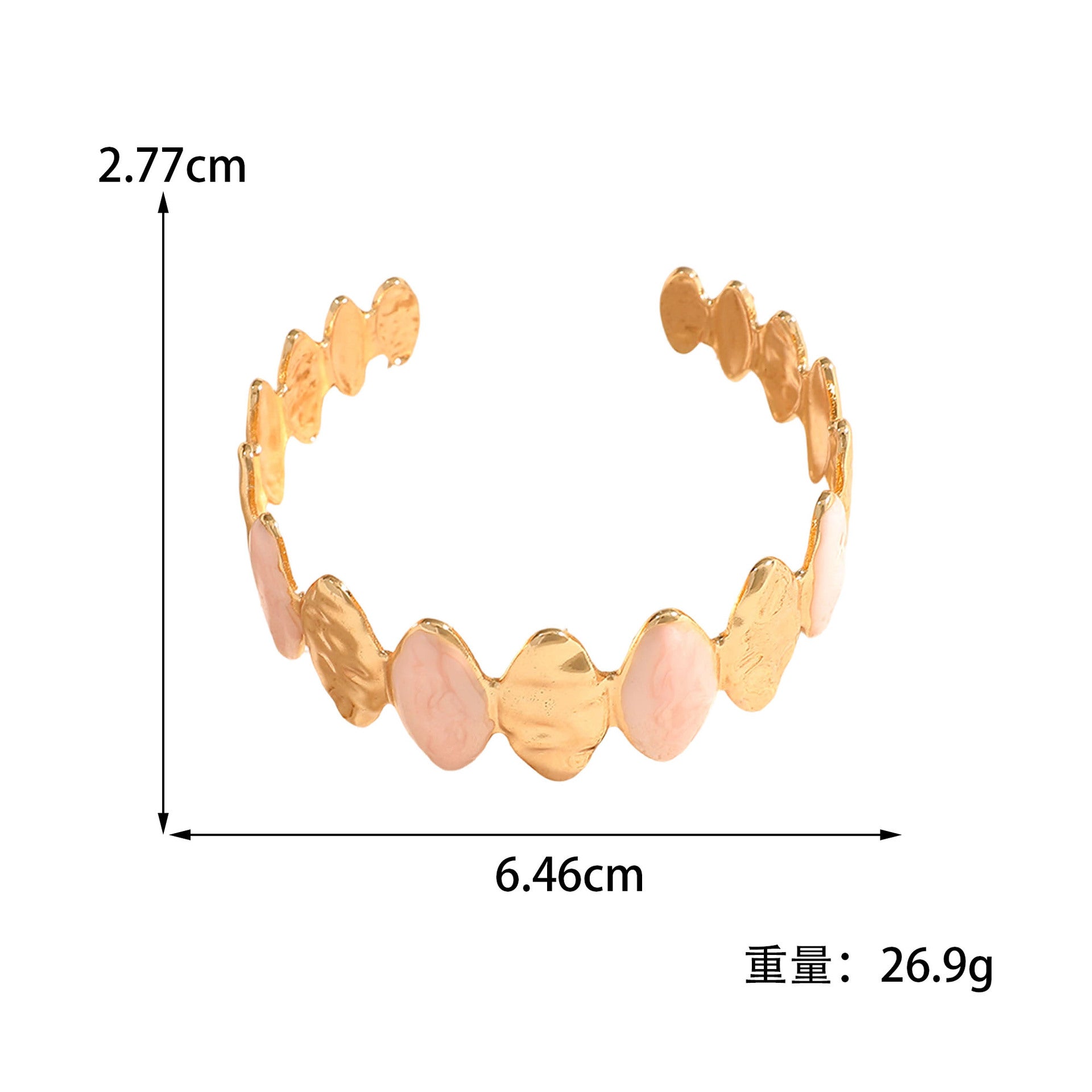Ladies Open Bangle made of noble metal with elegant motif Calm Wears-https://detail.1688.com/offer/1049046474477.html-Calm Wears-Style 3-Calm Wears