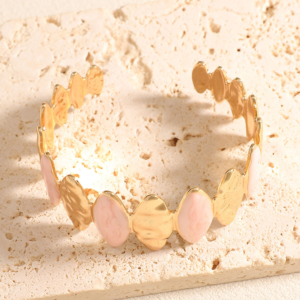 Ladies Open Bangle made of noble metal with elegant motif Calm Wears-https://detail.1688.com/offer/1049046474477.html-Calm Wears-Style 3-Calm Wears