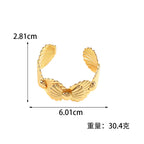 Ladies Open Bangle with Artistic Coral Pattern Calm Wears-https://detail.1688.com/offer/1050314144149.html-Calm Wears-Gray-Calm Wears