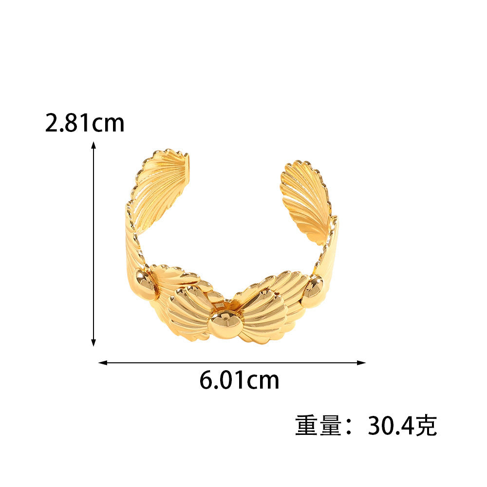 Ladies Open Bangle with Artistic Coral Pattern Calm Wears-https://detail.1688.com/offer/1050314144149.html-Calm Wears-Gray-Calm Wears