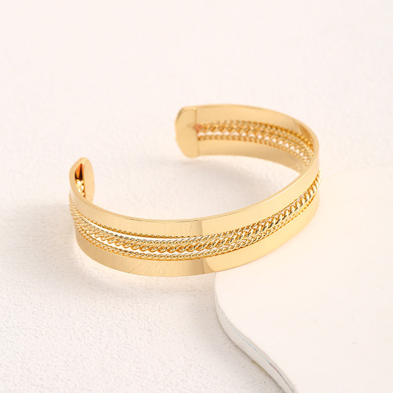Ladies Open Bangle with Elegant Structure Design Calm Wears-https://detail.1688.com/offer/718371878694.html-Calm Wears-Calm Wears