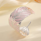 Ladies Open Cuff Bracelet in Tropical Leaf Design Calm Wears-https://detail.1688.com/offer/1038496447169.html-Calm Wears-Style 5-Calm Wears