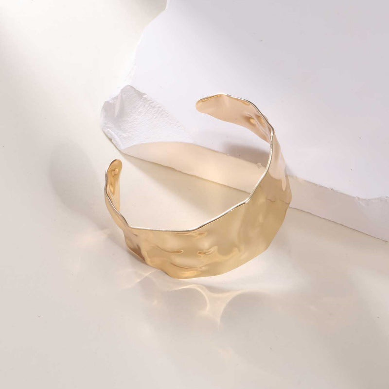 Ladies Open Cuff Bracelet with Artistic, Organic Design Calm Wears-https://detail.1688.com/offer/929139265715.html-Calm Wears-Gold yellow-Calm Wears