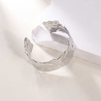 Ladies Open Cuff Bracelet with Artistic, Organic Design Calm Wears-https://detail.1688.com/offer/929139265715.html-Calm Wears-Gold yellow-Calm Wears