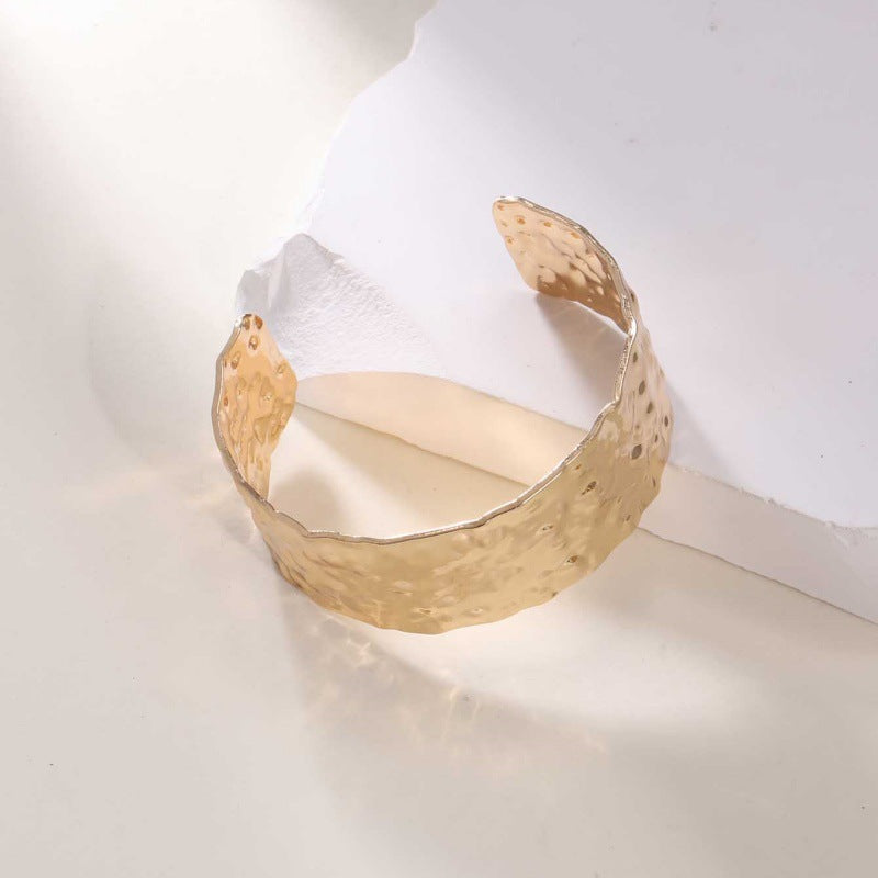 Ladies Open Cuff Bracelet with Artistic, Organic Design Calm Wears-https://detail.1688.com/offer/929139265715.html-Calm Wears-Gold yellow-Calm Wears