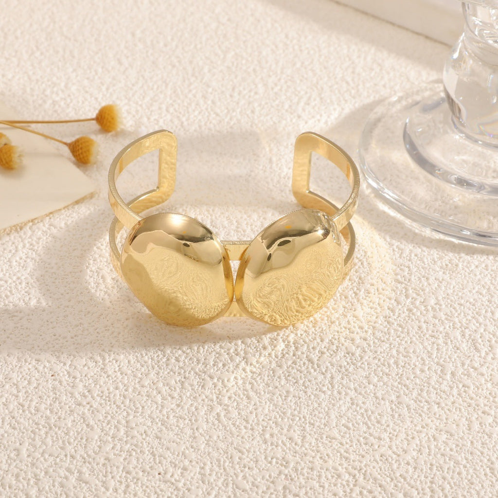 Ladies Open Cuff Bracelet with Elegant, Curved Design Calm Wears-https://detail.1688.com/offer/962499985381.html-Calm Wears-Bracelet-Calm Wears