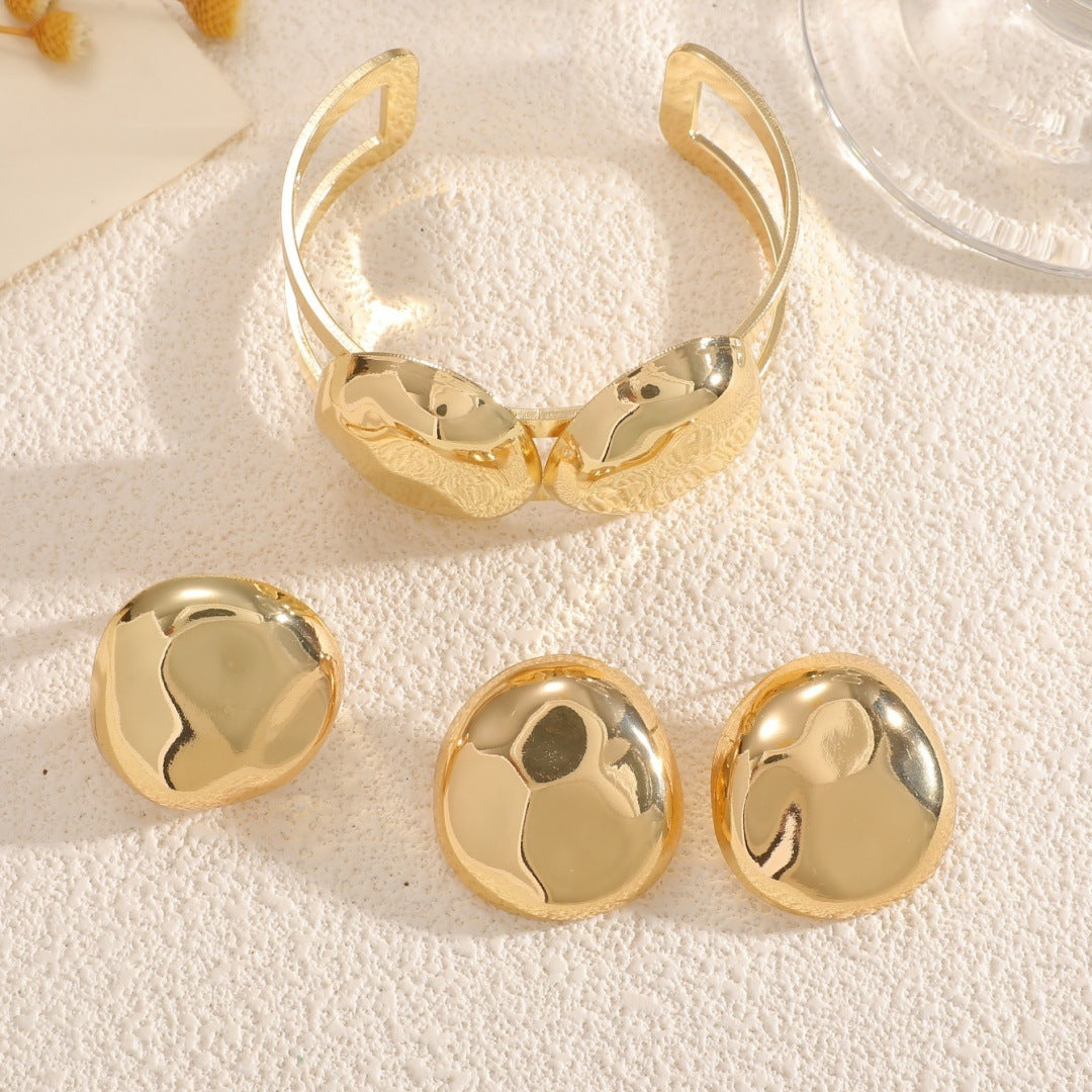 Ladies Open Cuff Bracelet with Elegant, Curved Design Calm Wears-https://detail.1688.com/offer/962499985381.html-Calm Wears-Gray-Calm Wears