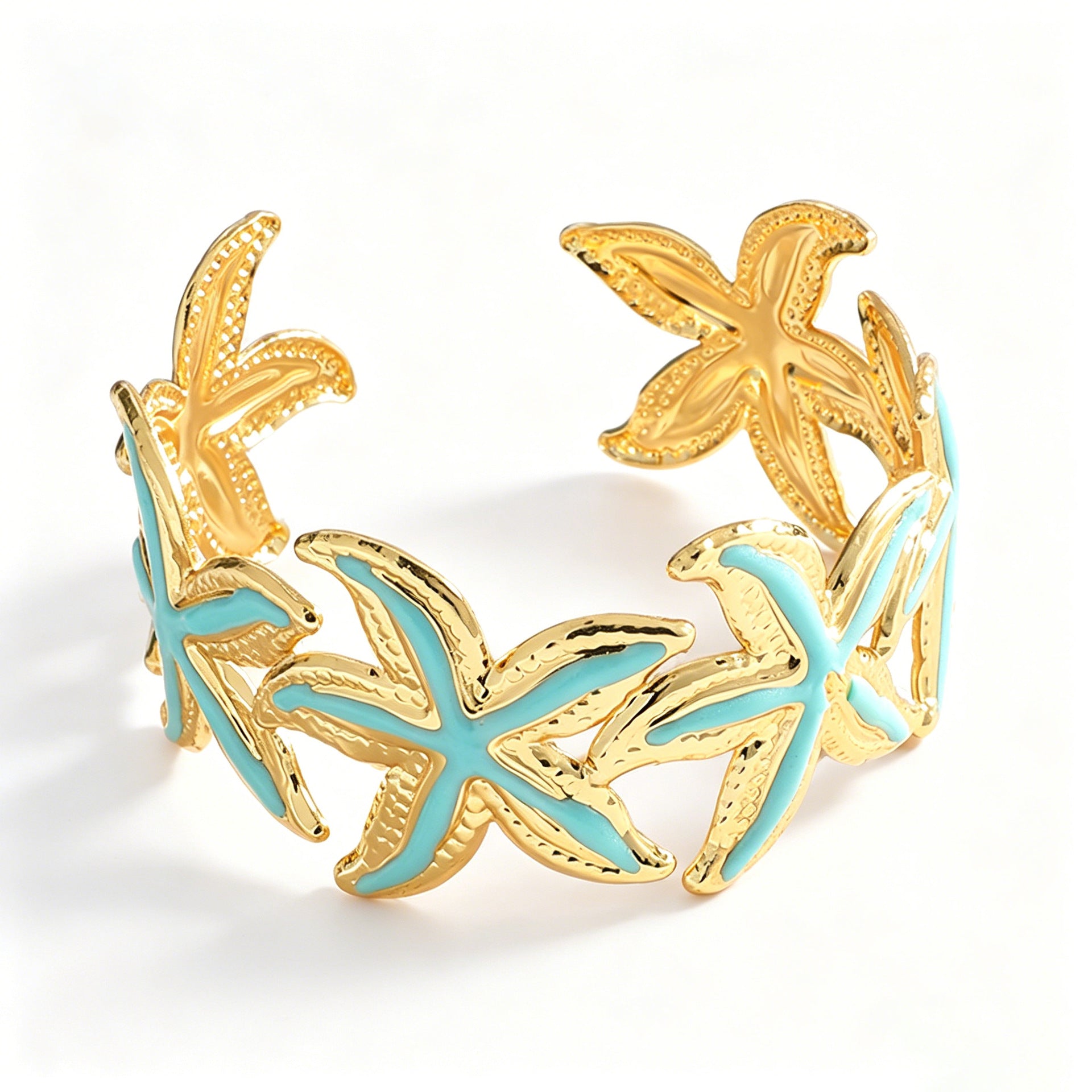 Ladies Open Cuff Bracelet with Expressive Star Motif Calm Wears-https://detail.1688.com/offer/1058217884636.html-Calm Wears-Black-Calm Wears