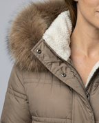 Long quilted coat women's winter-glamorix20240917-Calm Wears-Brown-M-Calm Wears