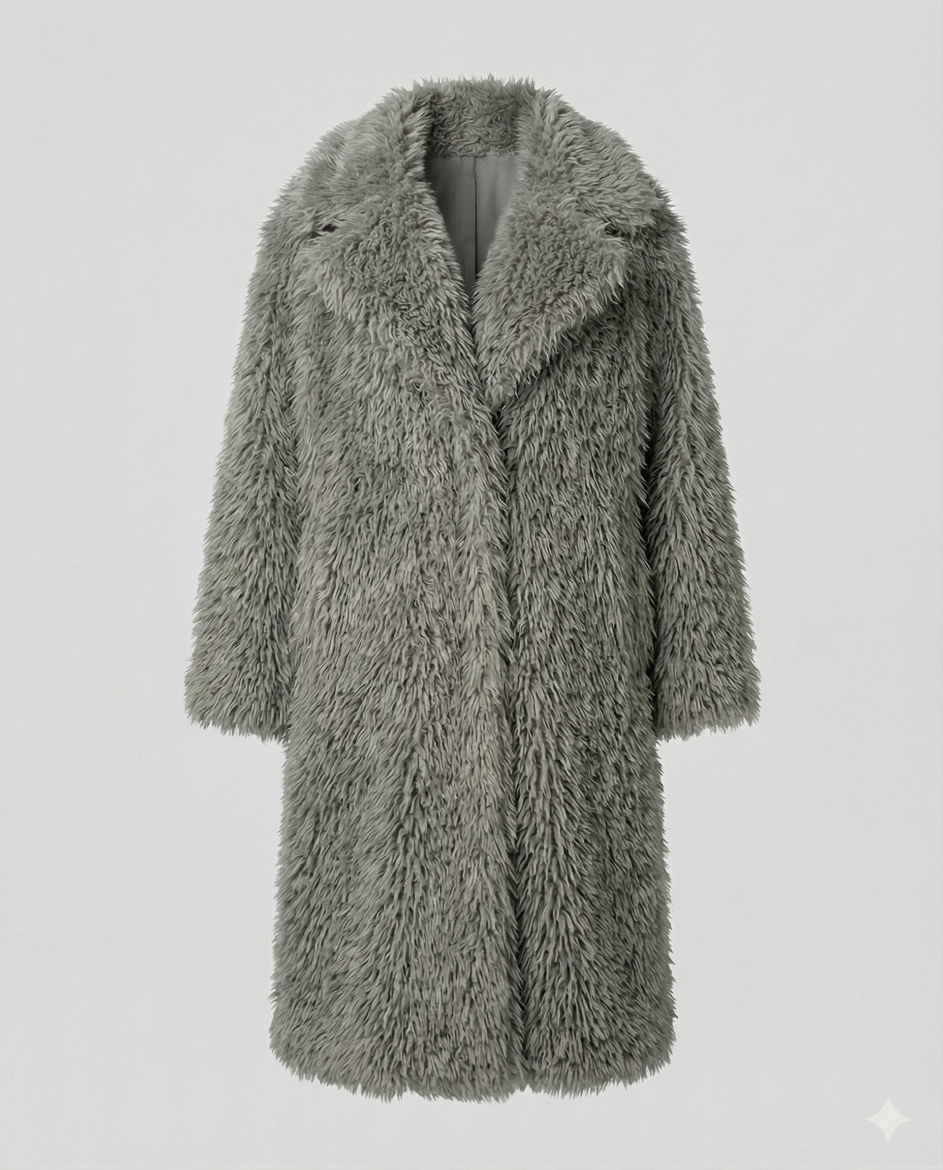 Long Women’s Faux Fur Coat Winter-https://detail.1688.com/offer/857141081614.html-Calm Wears-Gray-S-Calm Wears