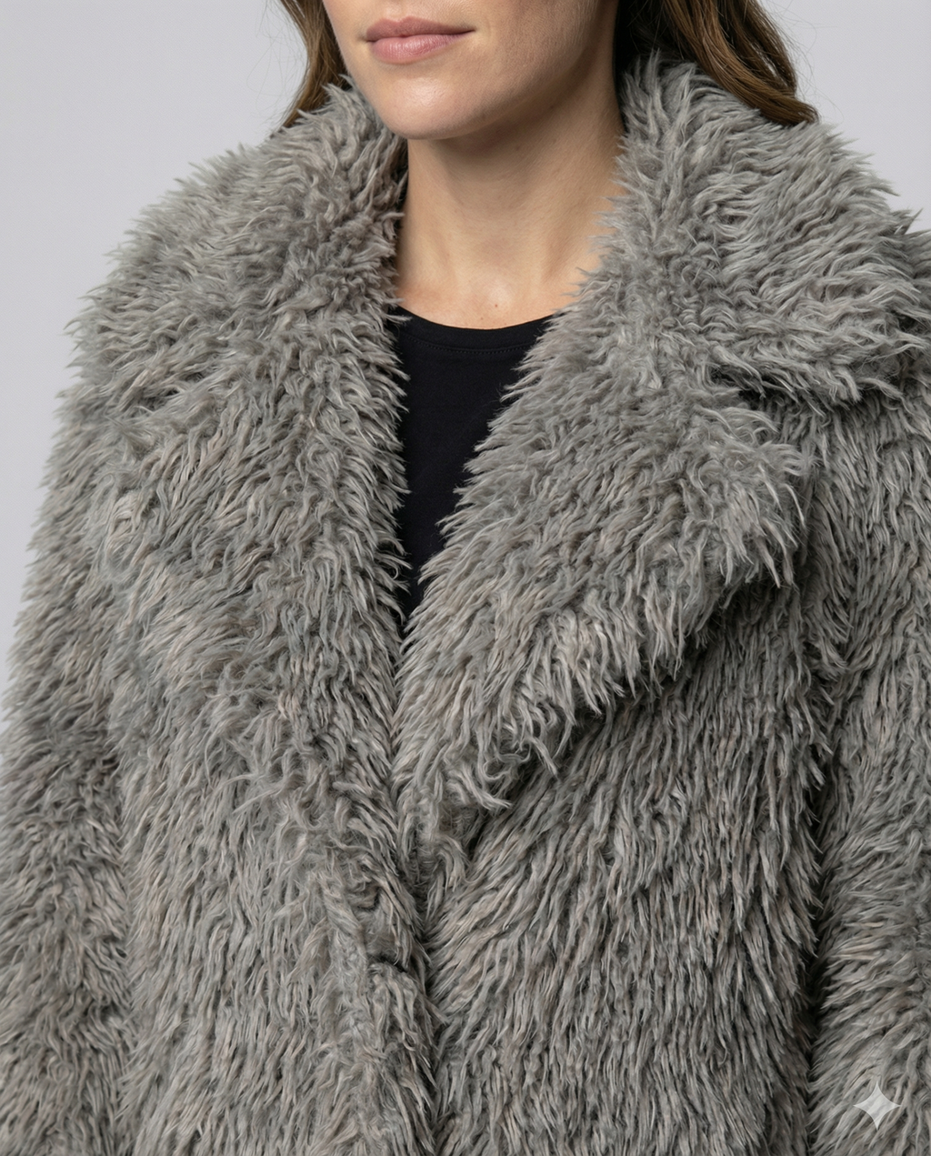 Long Women’s Faux Fur Coat Winter-https://detail.1688.com/offer/857141081614.html-Calm Wears-Gray-S-Calm Wears