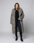 Long Women’s Faux Fur Coat Winter-https://detail.1688.com/offer/857141081614.html-Calm Wears-Gray-S-Calm Wears