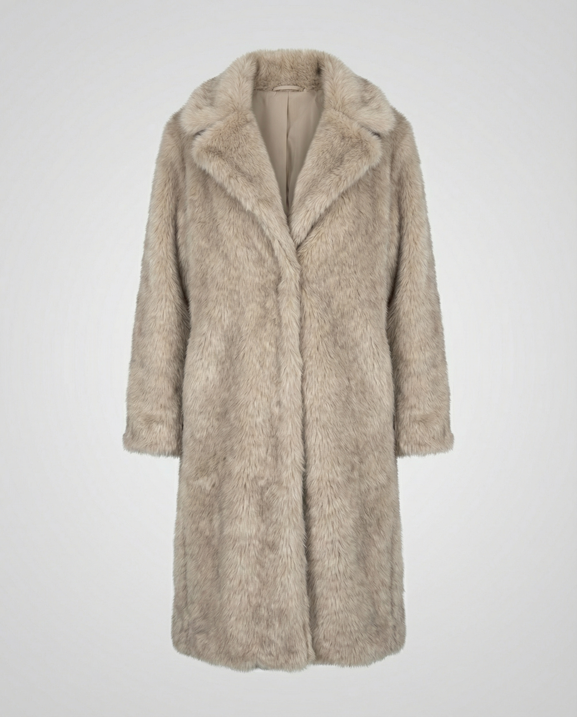 Luxurious women's faux fur coat-https://detail.1688.com/offer/941314770905.html-Calm Wears-Gray-S-Calm Wears