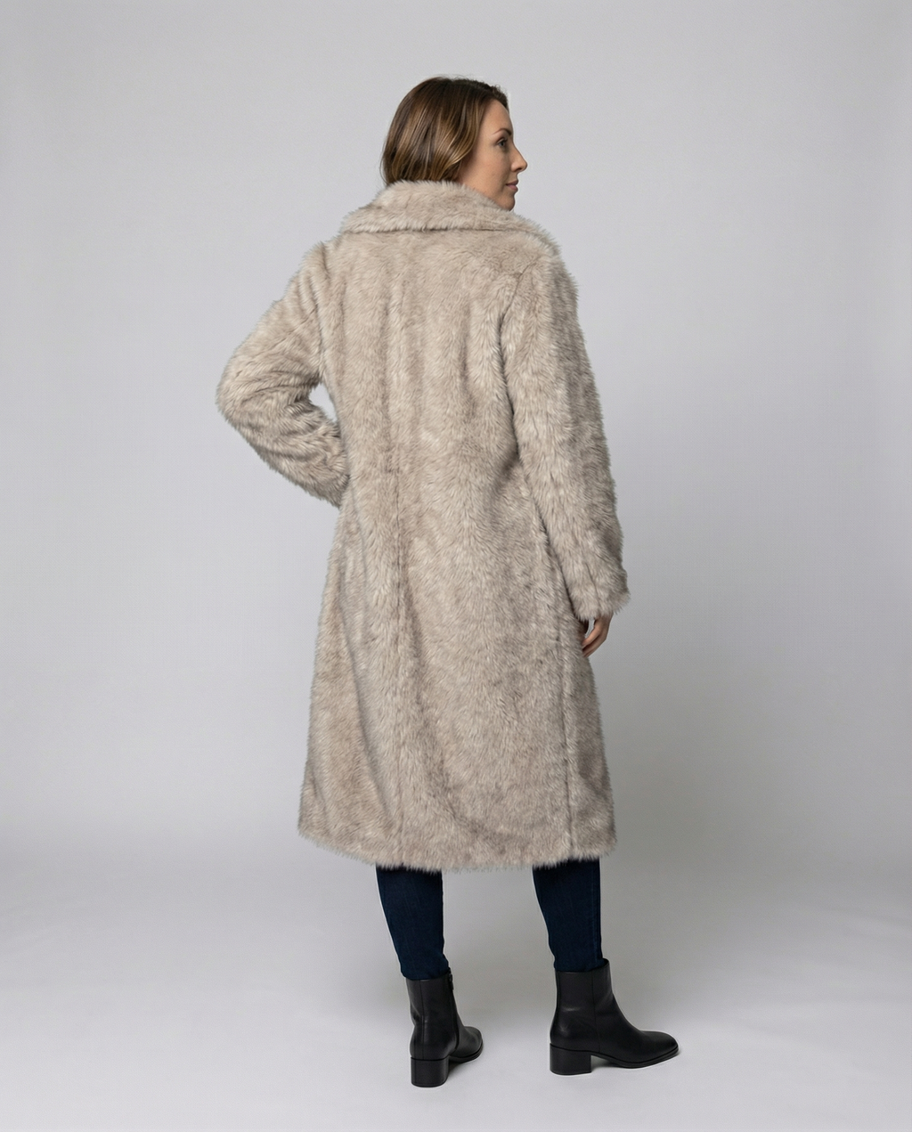 Luxurious women's faux fur coat-https://detail.1688.com/offer/941314770905.html-Calm Wears-Gray-S-Calm Wears