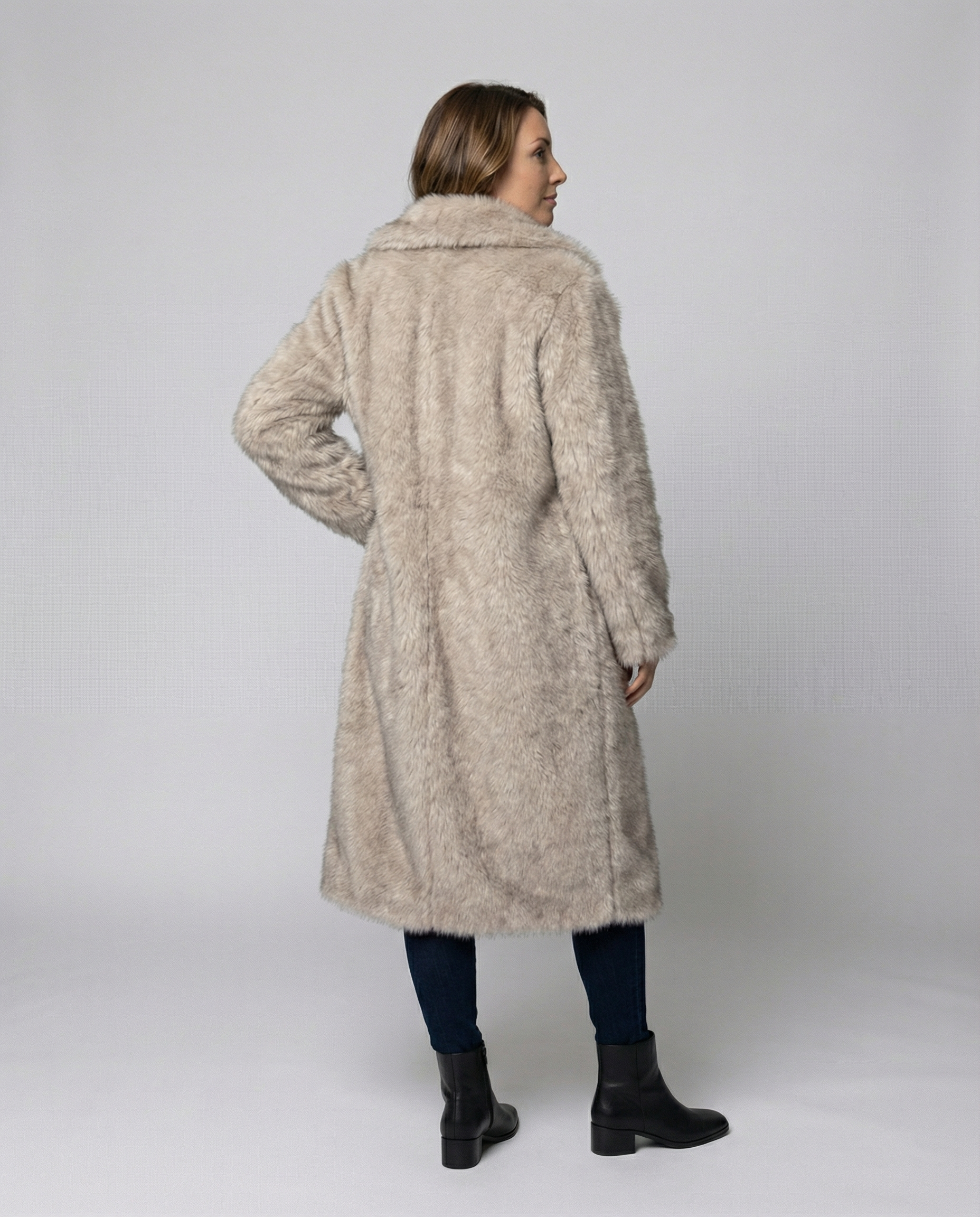 Luxurious women's faux fur coat-https://detail.1688.com/offer/941314770905.html-Calm Wears-Gray-S-Calm Wears