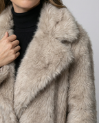 Luxurious women's faux fur coat-https://detail.1688.com/offer/941314770905.html-Calm Wears-Gray-S-Calm Wears