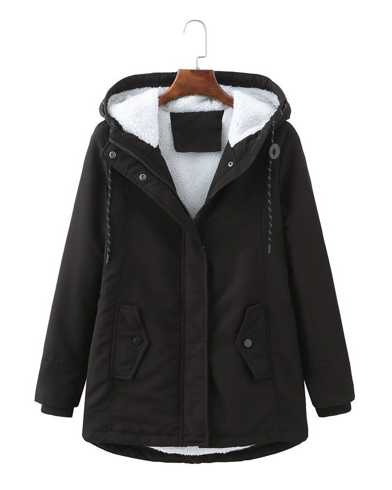Luxurious women's winter coat-the goods hub20251115-Calm Wears-Black-S-Calm Wears