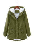 Luxurious women's winter coat-the goods hub20251115-Calm Wears-Green-S-Calm Wears