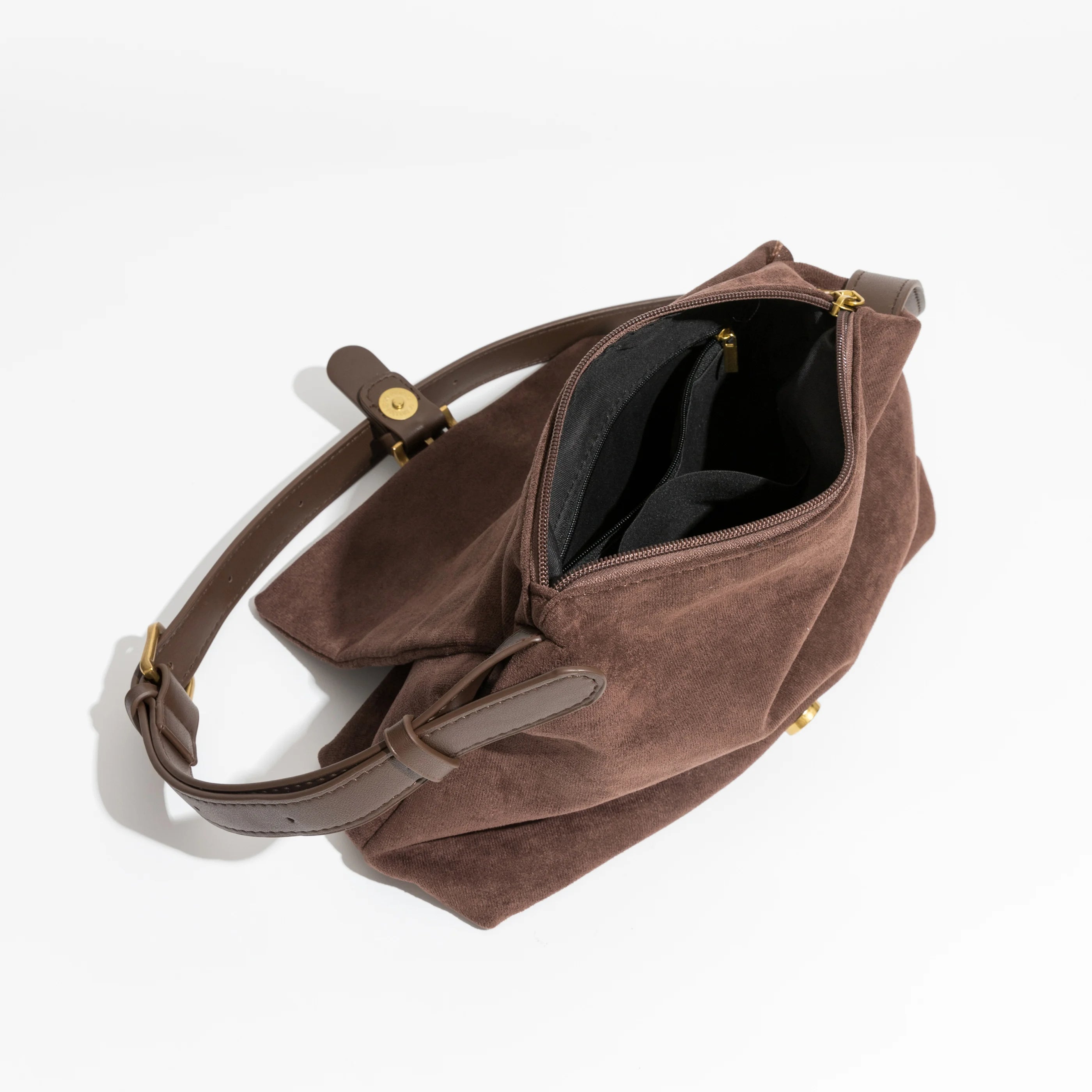 Suede shoulder bag for women - Stylish and luxurious handbag