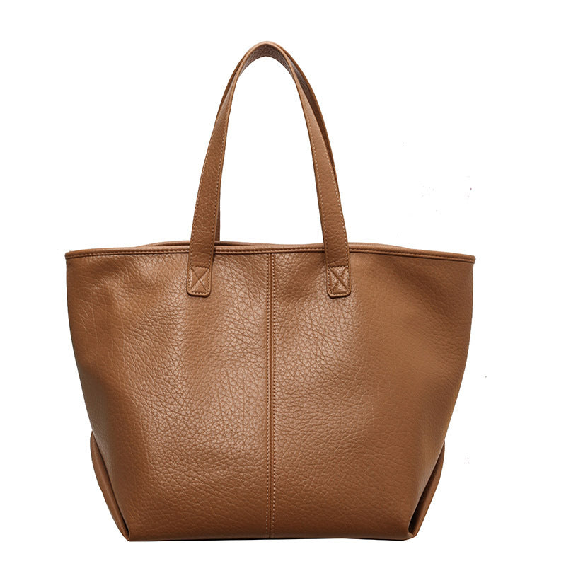 Large Trendy Tote Bag in Leather-dione couture20260421-Calm Wears-Brown-Calm Wears