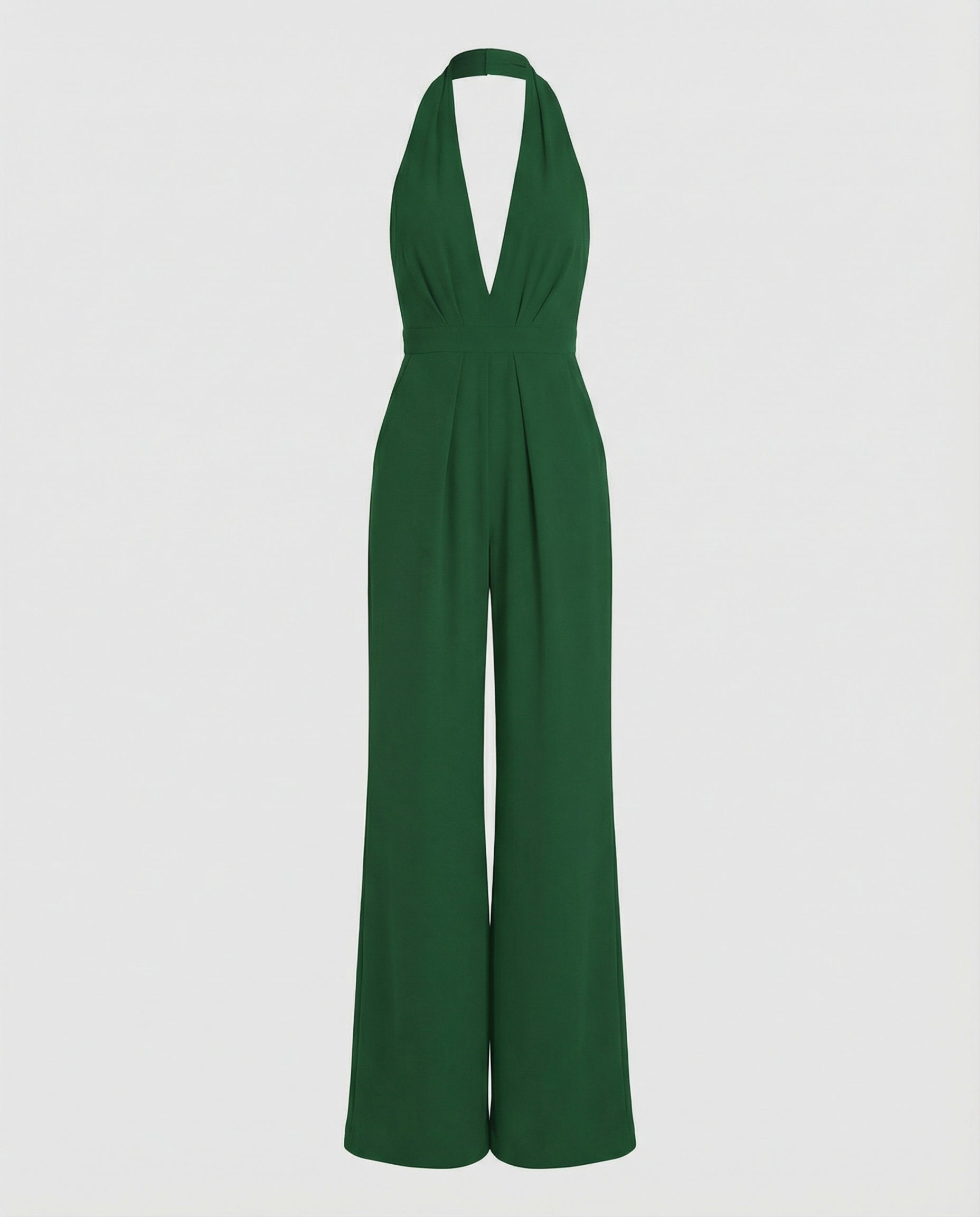 More elegant women's long jumpsuit-havsbris20240903-Calm Wears-Green-32-Calm Wears