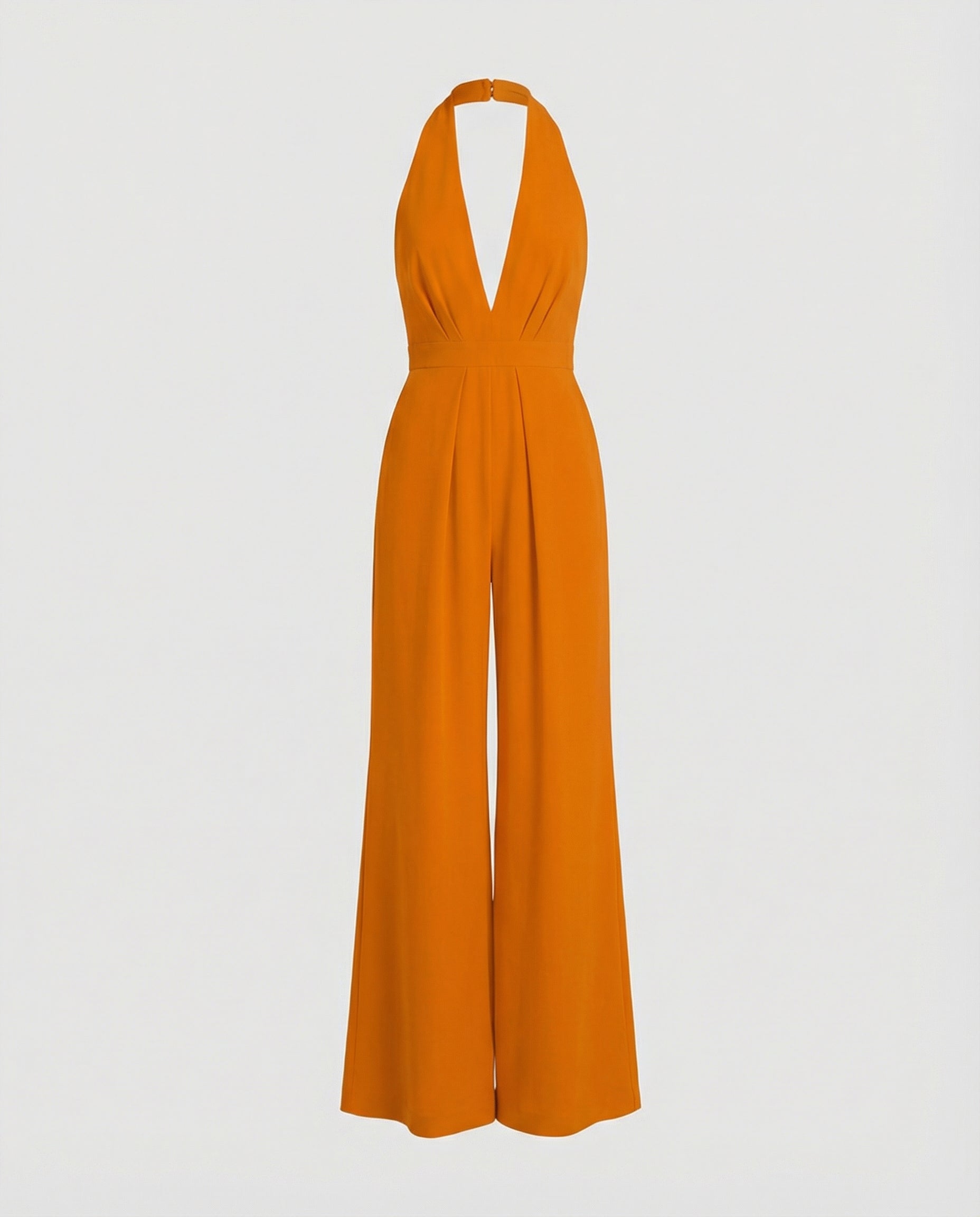 More elegant women's long jumpsuit-havsbris20240903-Calm Wears-Orange-32-Calm Wears
