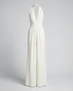 More elegant women's long jumpsuit-havsbris20240903-Calm Wears-White-32-Calm Wears