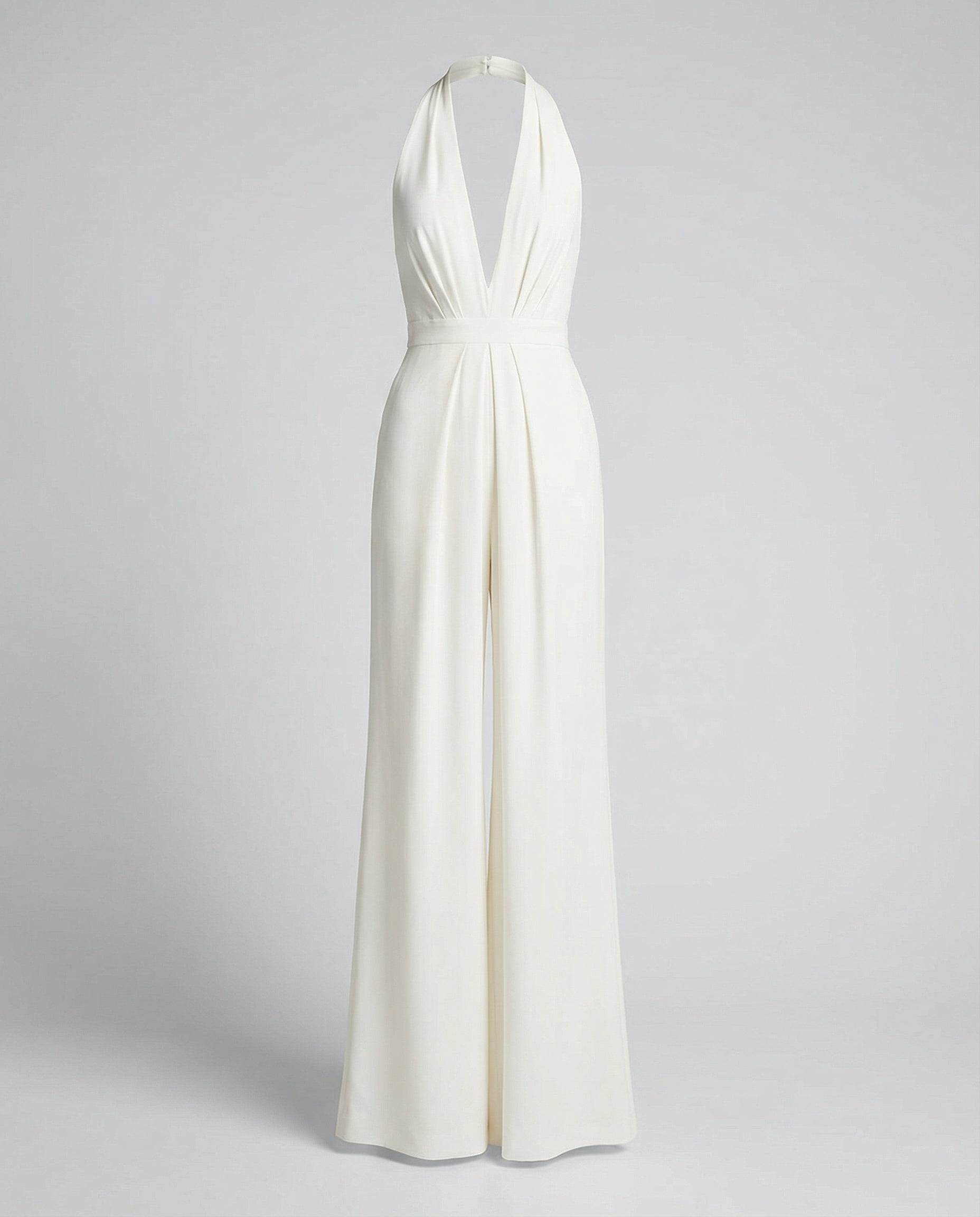 More elegant women's long jumpsuit-havsbris20240903-Calm Wears-White-32-Calm Wears