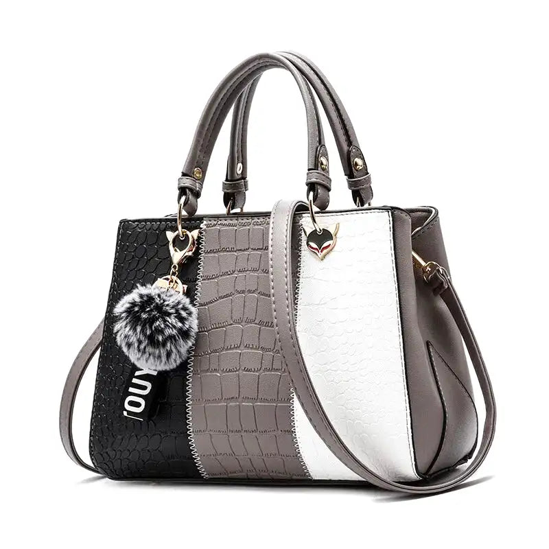Shoulder Handbag in Crocodile Leather-dione couture20260421-Calm Wears-Gray-Calm Wears