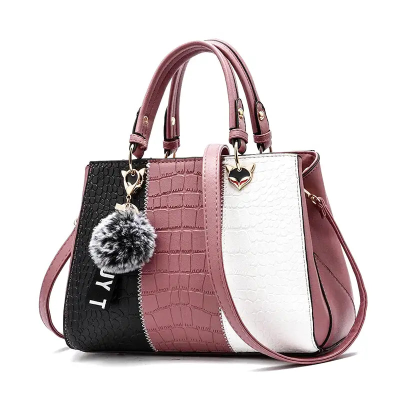Shoulder Handbag in Crocodile Leather-dione couture20260421-Calm Wears-Pink-Calm Wears