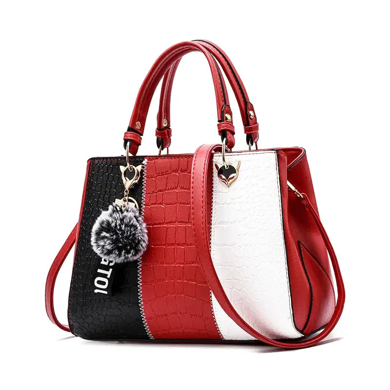 Shoulder Handbag in Crocodile Leather-dione couture20260421-Calm Wears-Red-Calm Wears
