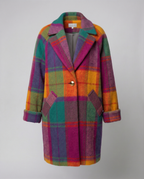 Oversized Check Pattern Women's Jacket-aurora-mode20241009-Calm Wears-Yellow-XS-Calm Wears