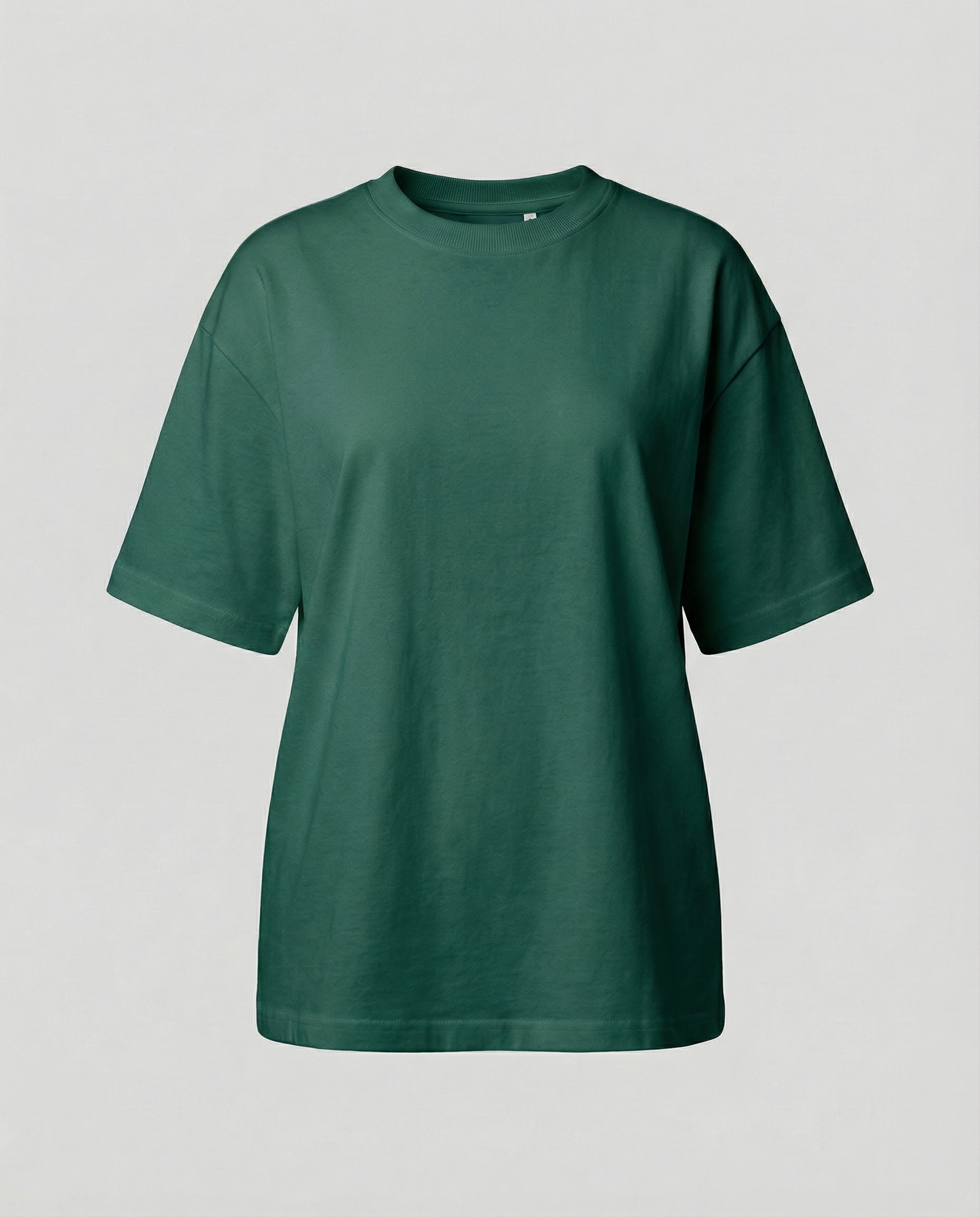 Oversized women's cotton T-shirt-maja-esbjerg20250327-Calm Wears-Dark green-S-Calm Wears