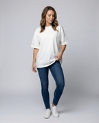 Oversized women's cotton T-shirt-maja-esbjerg20250327-Calm Wears-White-S-Calm Wears
