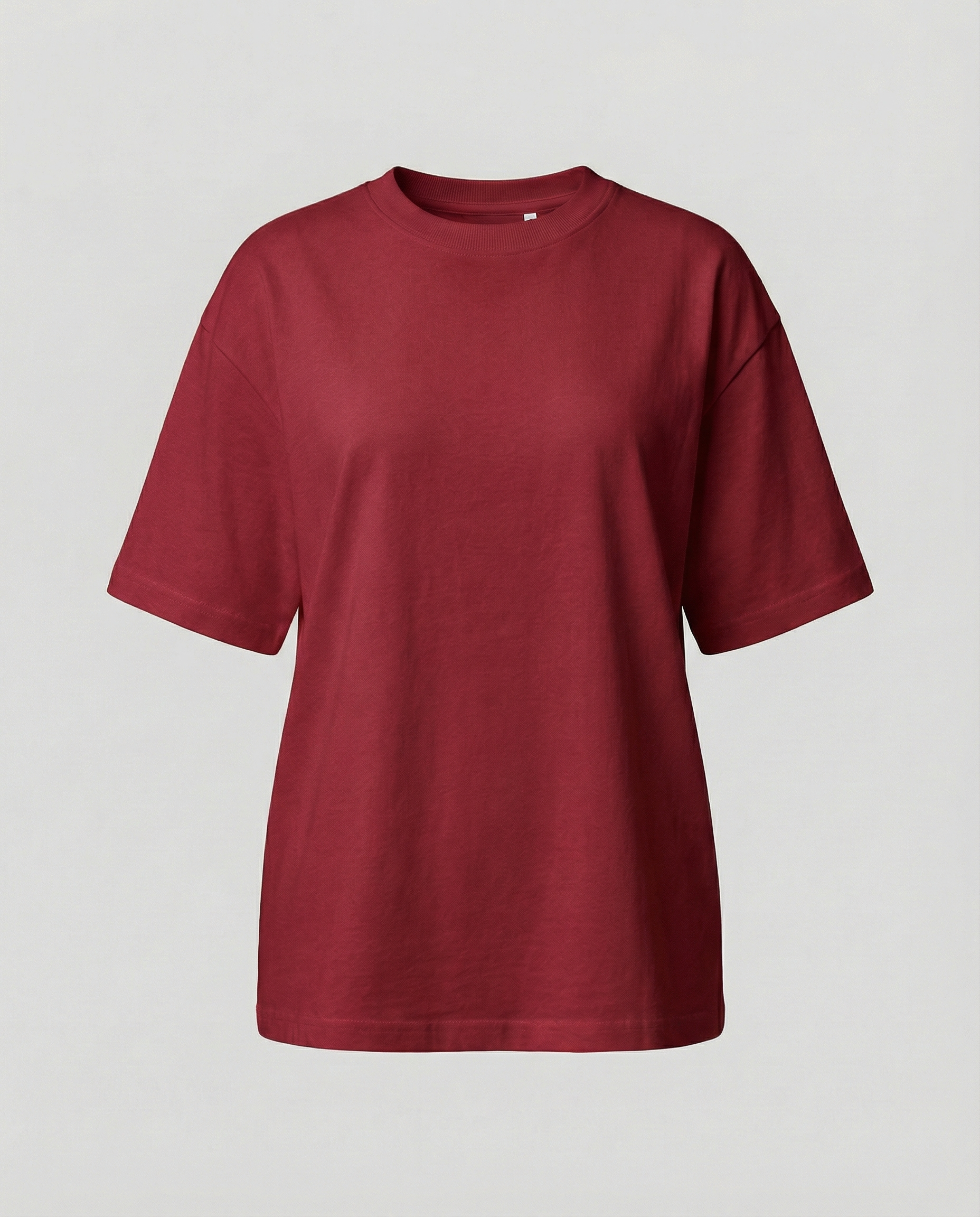 Oversized women's cotton T-shirt-maja-esbjerg20250327-Calm Wears-Wine red-S-Calm Wears