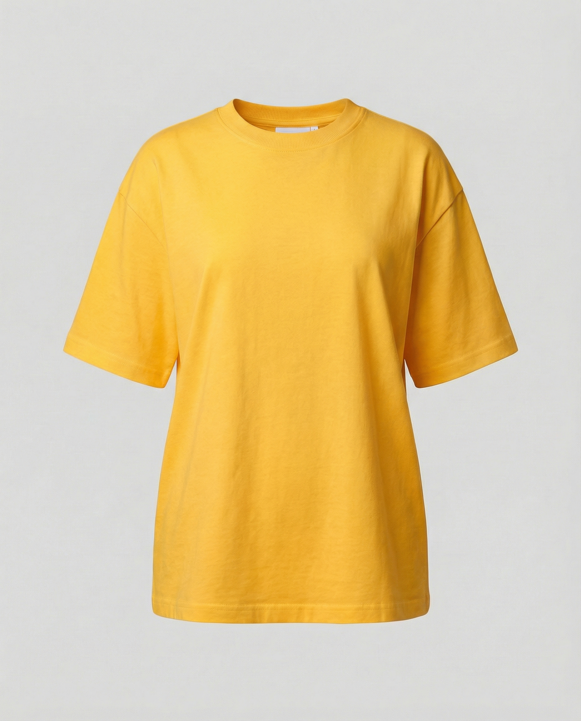 Oversized women's cotton T-shirt-maja-esbjerg20250327-Calm Wears-Yellow-S-Calm Wears