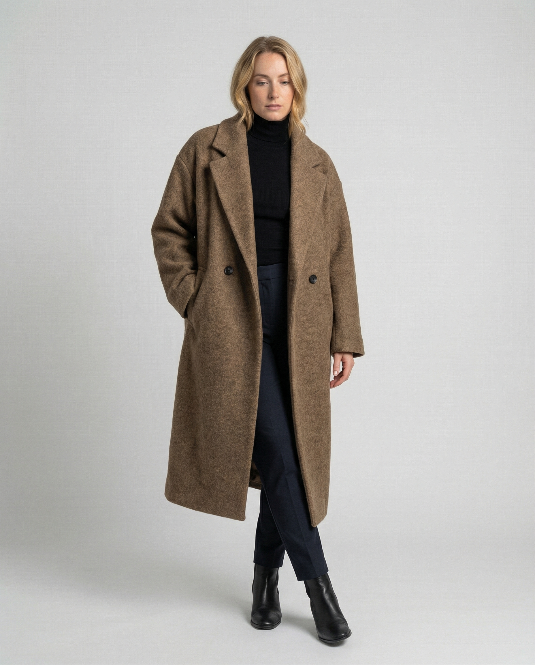Oversized Wool Coat Women Elegant-https://detail.1688.com/offer/892851113780.html-Calm Wears-Brown-S-Calm Wears