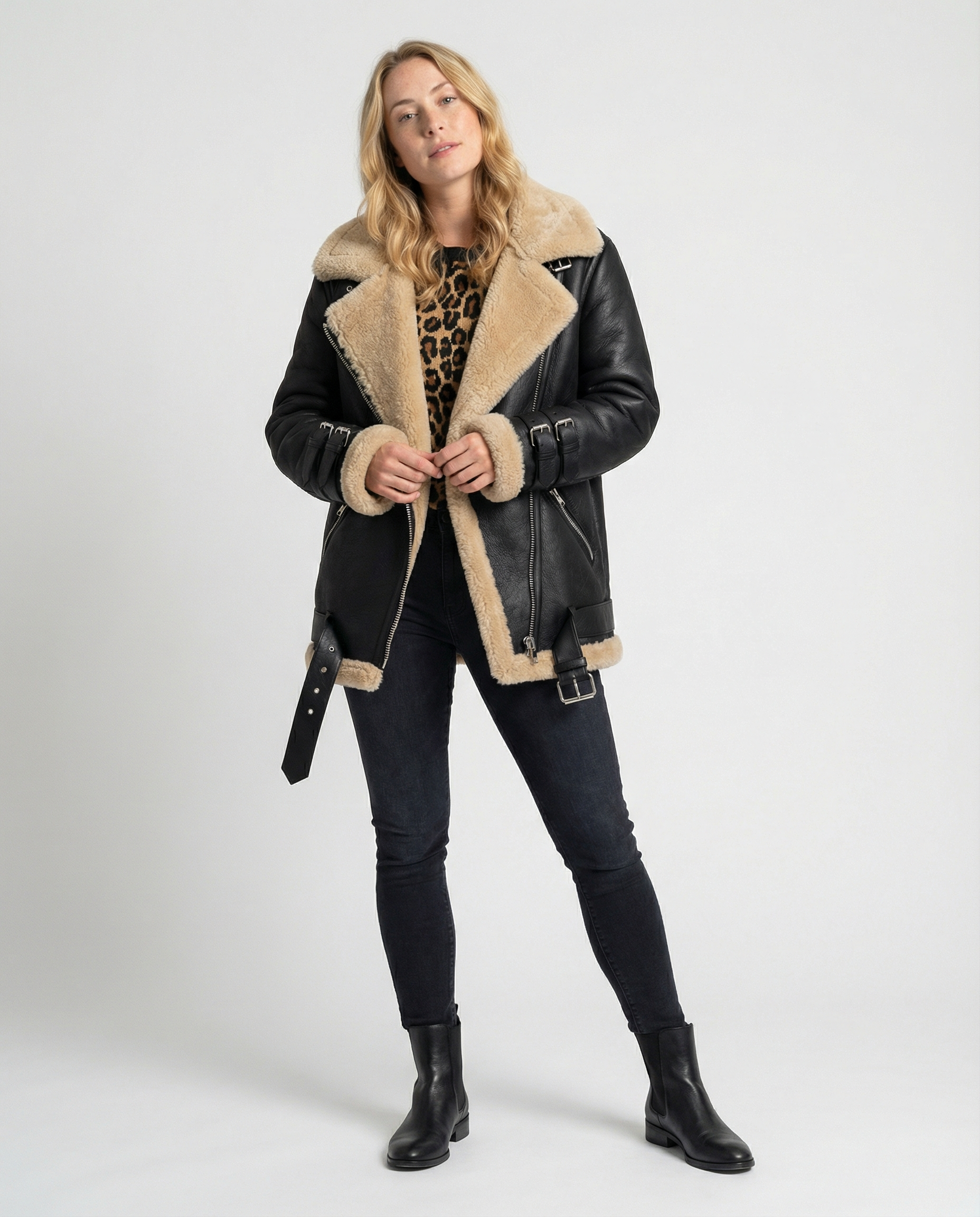 Padded Warm Biker Jacket-loravelle20251123-Calm Wears-Black-S-Calm Wears