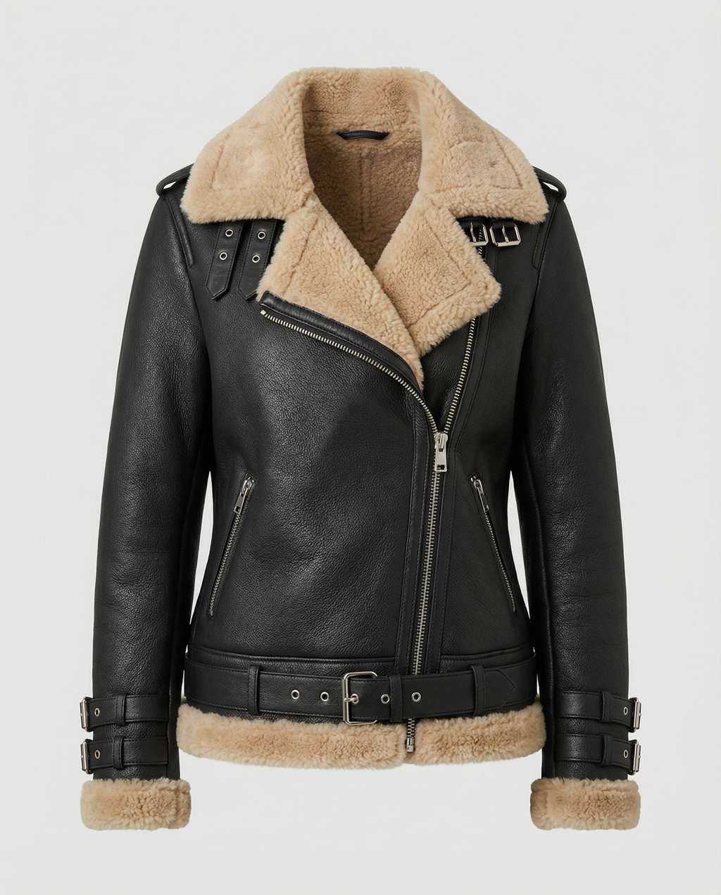 Padded Warm Biker Jacket-loravelle20251123-Calm Wears-Black-S-Calm Wears